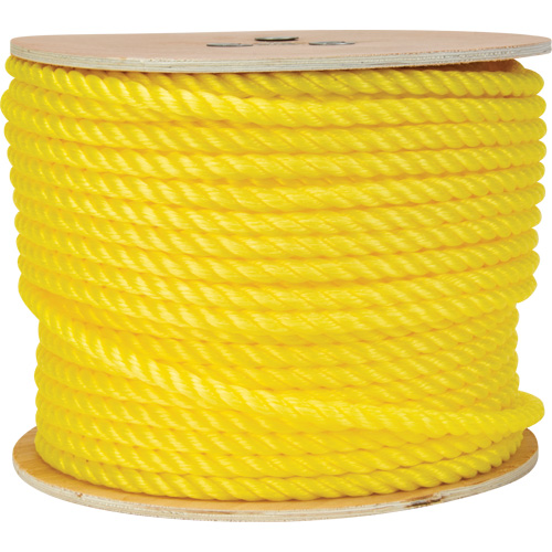 1/2" Braided Yellow Rope, Polypropylene, 335' Par Equipment