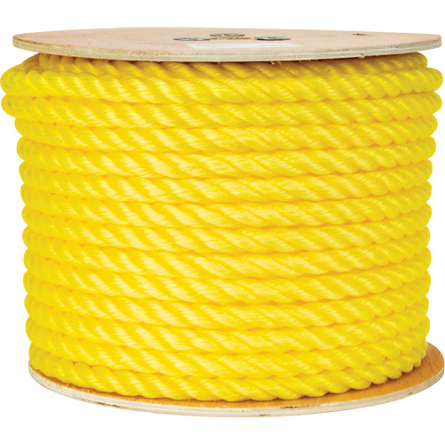 Corde jaune tress&eacute;e 5/8", Polypropyl&egrave;ne, 200' Par Equipment
