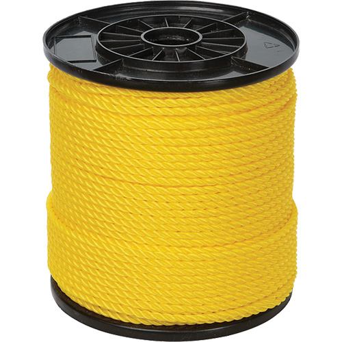1/4" Yellow Twisted 3-Strand Rope, Polypropylene, 550' Par Equipment
