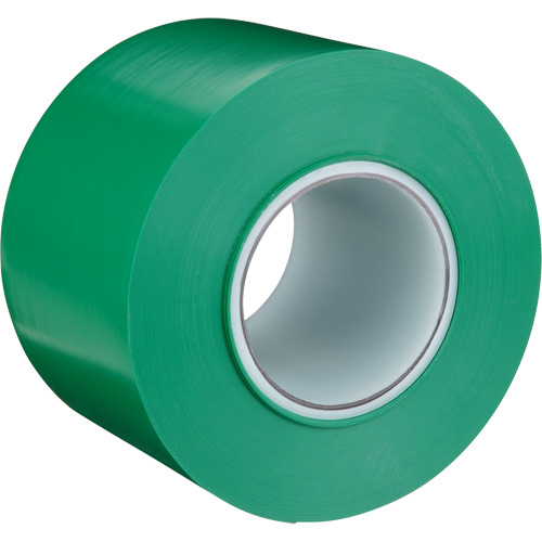 Durable Floor Marking Tape 971, 4" x 108', Vinyl, Green Par Equipment