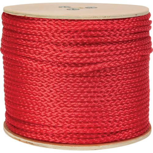 Corde rouge tress&eacute;e, Polypropyl&egrave;ne, 500' Par Equipment