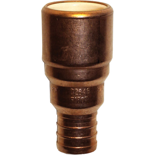 Pipe Adapter, Hub x Pex Barb, 3/4" Dia., Copper/CPVC Par Equipment