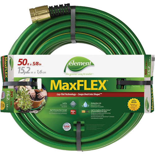 Element&reg; MaxFlex&reg; Hose, Copolymer, 5/8" dia. x 50' Par Equipment