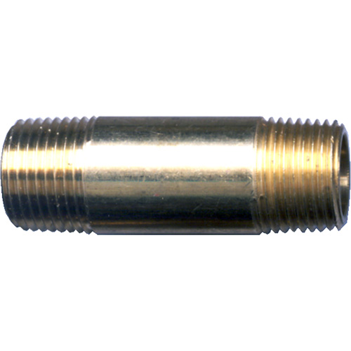 Long Pipe Nipple, Brass, 1/4", NPT x NPT Par Equipment