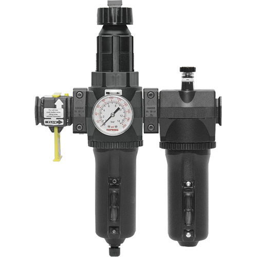 Automatic Drain Filter, Regulator & Lubricator with Metal Bowl & Gauge Modulair 400, 3/4" NPT Par Equipment