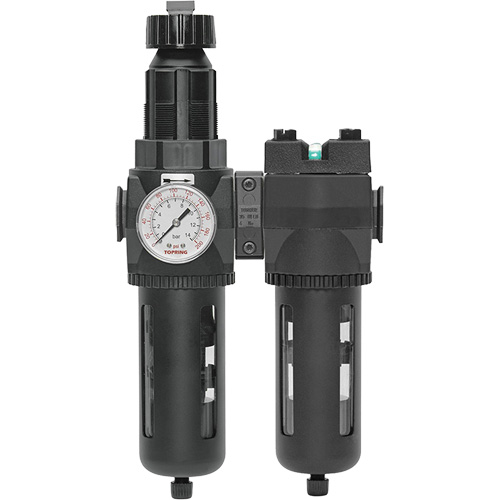 Filtre/r&eacute;gulateur + filtre coalescent drain manuel avec bol standard Modulair 400, 1/4" NPT, 150 psi, Capacit&eacute; de 9,1 oz liq. Par Equipment