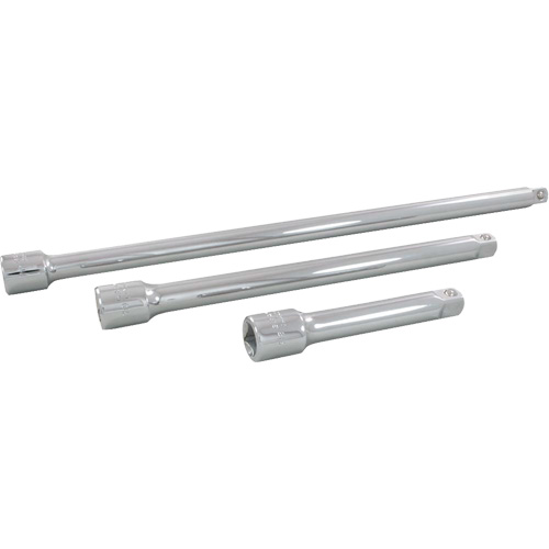 Jeu de rallonges pour douilles, Prise de 1/2", Fini Chrome, 3 Mcx Par Equipment