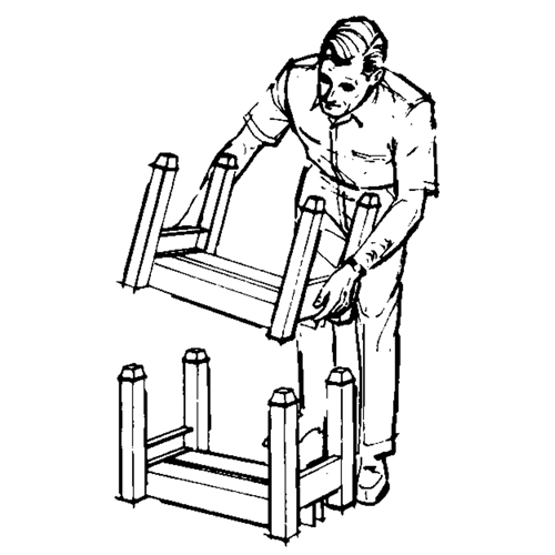 Supports empilables mobiles, 12" la x 16" p, Capacit&eacute; de 2500 lb Par Equipment