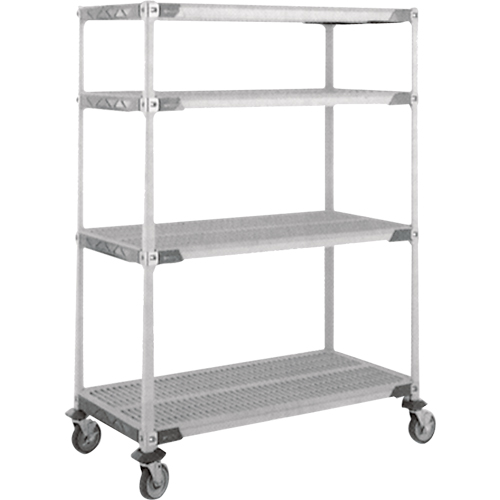 MetroMax I&reg; Stem Caster Cart, 4 Tiers, 24" x 69" x 60", 900 lbs. Capacity Par Equipment