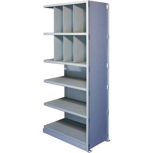 Interlok Shelving Unit, Steel, Boltless, 550 lbs. Capacity, 48" W x 88" H x 12" D Par Equipment