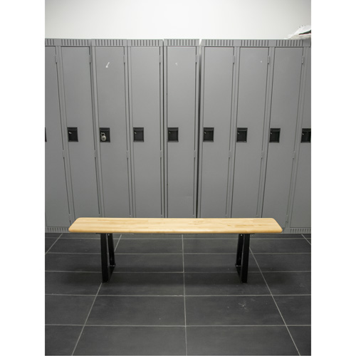 Banc pour vestiaire, Bois, 48" lo x 9-1/4" la x 16-1/2" h Par Equipment