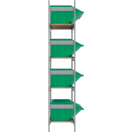 &eacute;tag&egrave;res larges avec bacs g&eacute;ants en plastique, Acier, Sans boulons, Capacit&eacute; 800 lb, 66" la x 72" h x 18" p Par Equipment