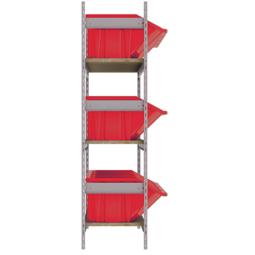 &eacute;tag&egrave;res larges avec bacs g&eacute;ants en plastique, Acier, Sans boulons, Capacit&eacute; 800 lb, 66" la x 60" h x 18" p Par Equipment