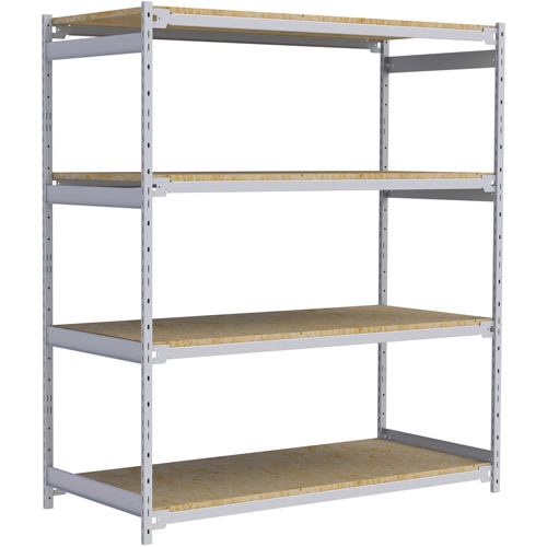 Wide Span Record Storage Shelving, Steel, 4 Shelves, 72" W x 32" D x 84" H Par Equipment