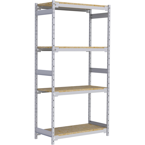 &eacute;tag&egrave;re-classeur de grande largeur, Acier, 4 Tablettes, 42" la x 18" p x 84" h Par Equipment