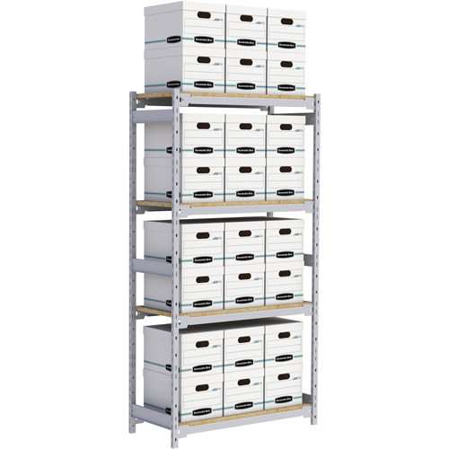 &eacute;tag&egrave;re-classeur de grande largeur, Acier, 4 Tablettes, 42" la x 18" p x 84" h Par Equipment