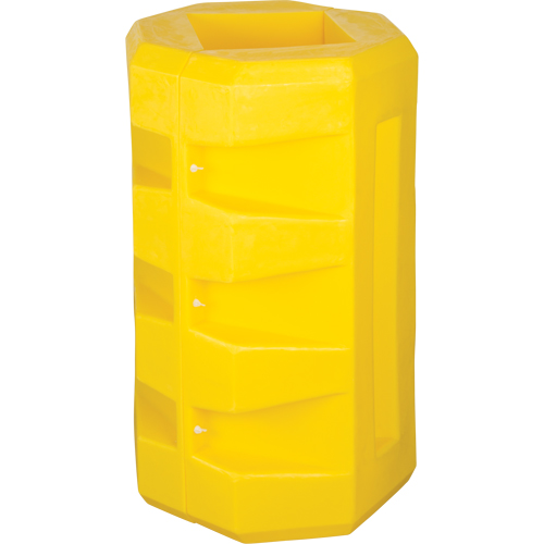 Column Protectors, 9-1/4" Inside Opening, 23-1/2" L x 23-1/2" W x 39-1/2" H, Yellow Par Equipment