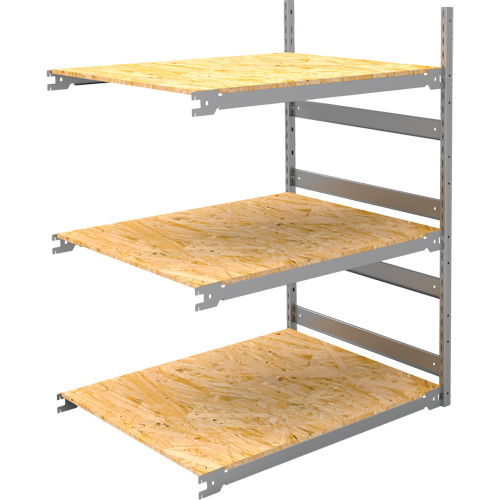 Wide Span Record Storage Shelving, Steel, 3 Shelves, 42" W x 32" D x 60" H, Add-On Kit Par Equipment