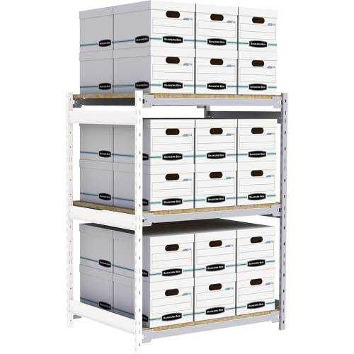 &eacute;tag&egrave;re-classeur de grande largeur, Acier, 3 Tablettes, 42" la x 32" p x 60" h, Ensemble Ajout Par Equipment