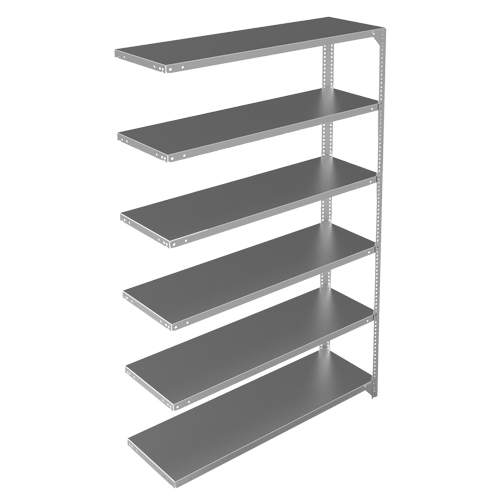 &eacute;l&eacute;ment de rayonnage, Acier galvanis&eacute;, Montant &agrave; fente, Capacit&eacute; 300 lb, 48" la x 72" h x 15" p Par Equipment