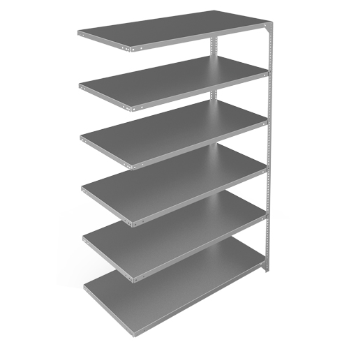 &eacute;l&eacute;ment de rayonnage, Acier galvanis&eacute;, Montant &agrave; fente, Capacit&eacute; 275 lb, 48" la x 72" h x 24" p Par Equipment
