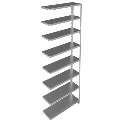 &eacute;l&eacute;ment de rayonnage, Acier galvanis&eacute;, Montant &agrave; fente, Capacit&eacute; 400 lb, 36" la x 96" h x 12" p Par Equipment