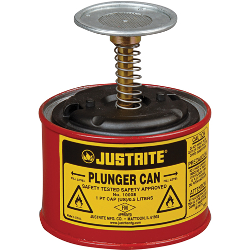 Plunger Cans, 1 pt. Capacity Par Equipment