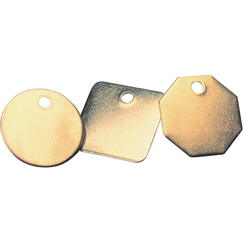 Blank Tags, Brass, 1.25" dia Par Equipment