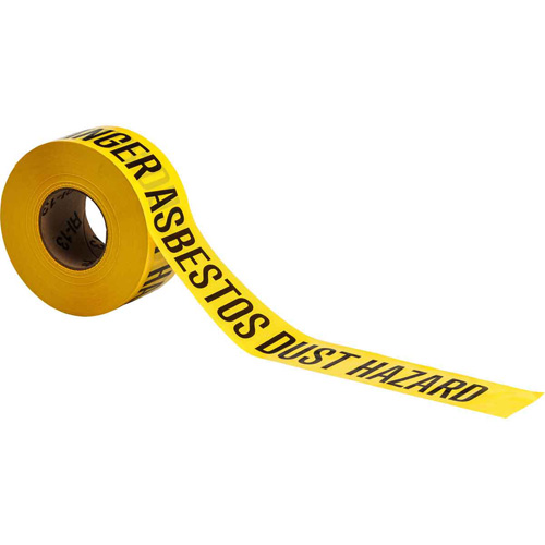 Ruban pour barricade, Anglais, 3" la x 200' lo, 3 mils, Noir sur jaune Par Equipment
