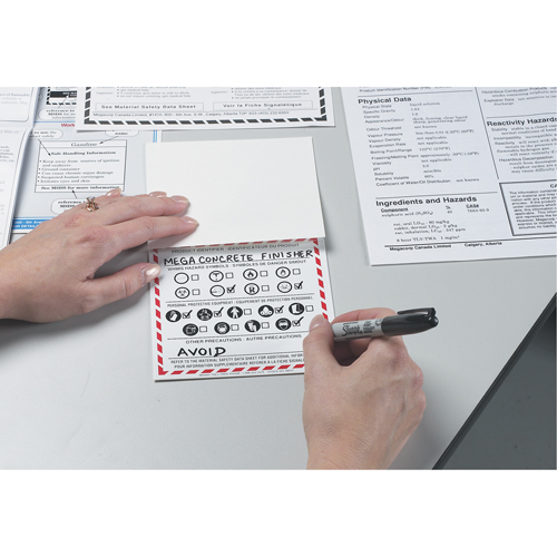OTS WHMIS Labels, Vinyl, Sheet, 4" L x 2" W Par Equipment