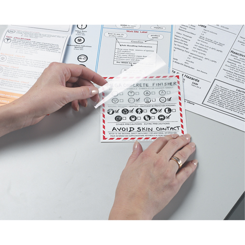 OTS WHMIS Labels, Vinyl, Sheet, 4" L x 2" W Par Equipment