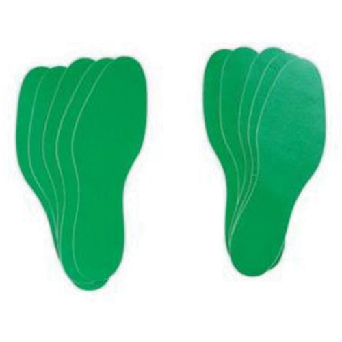 &eacute;tiquettes pour marquage des planchers, Empreinte de pas, 12" lo x 3,75" la, Vert, Vinyle Par Equipment