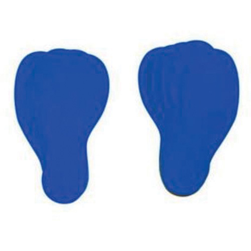 &eacute;tiquettes pour marquage des planchers, Empreinte de pas, 12" lo x 3,75" la, Bleu, Vinyle Par Equipment
