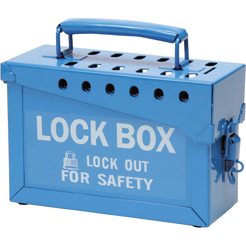 Portable Metal Lock Box, Blue Par Equipment