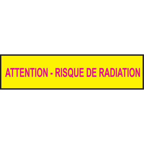 Rubans pour barricades, Français, 3" la x 1000' lo, 3,5 mils, Magenta/jaune Par Equipment
