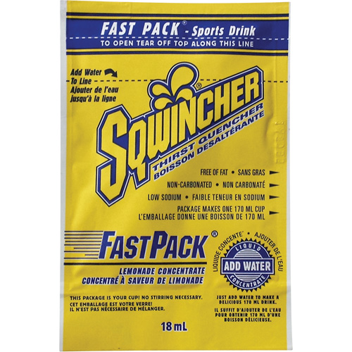 Sqwincher&reg; Boisson de r&eacute;hydratation Fast Pack, Emballage-portion, Limonade Par Equipment
