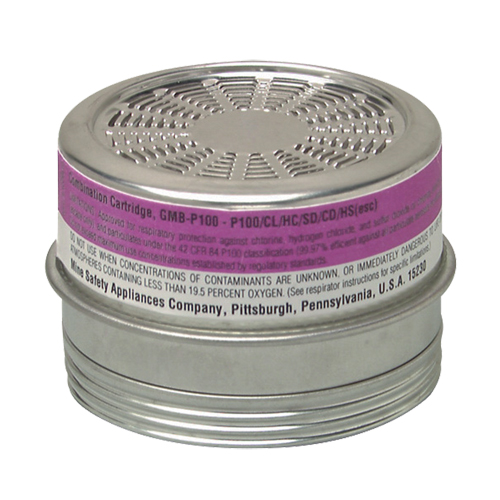 Cartouches pour respirateurs Comfo, Cartouche gaz/vapeur, Gaz acide/P100 Par Equipment