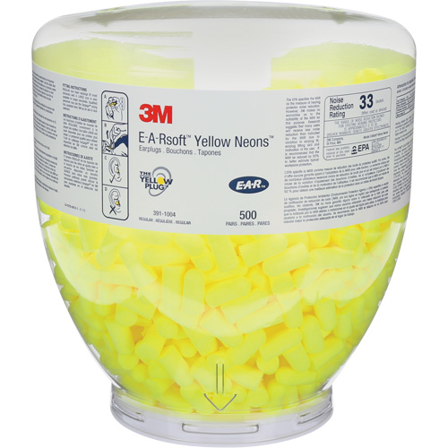 Bouchons d'oreilles E-A-RSoft Yellow Neon, Vrac - Contenant, Grand Par Equipment