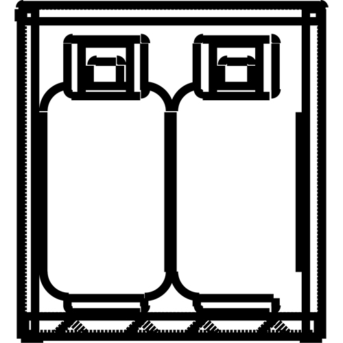 Armoires en aluminium pour bouteilles GPL, nbre de bouteilles: 4, 30" , 32" , 33-1/2" , Argent Par Equipment