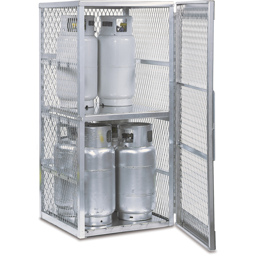 Armoires en aluminium pour bouteilles GPL, nbre de bouteilles: 8, 30" , 32" , 65" , Argent Par Equipment