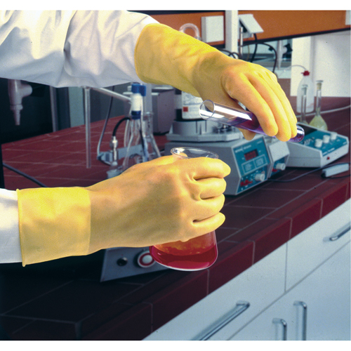 Featherweight Plus Gloves, Size Small/7, 13" L, Rubber Latex, 17-mil Par Equipment