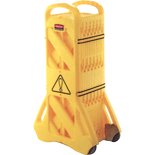 Portable Mobile Barriers, 13' L, Plastic, Yellow Par Equipment