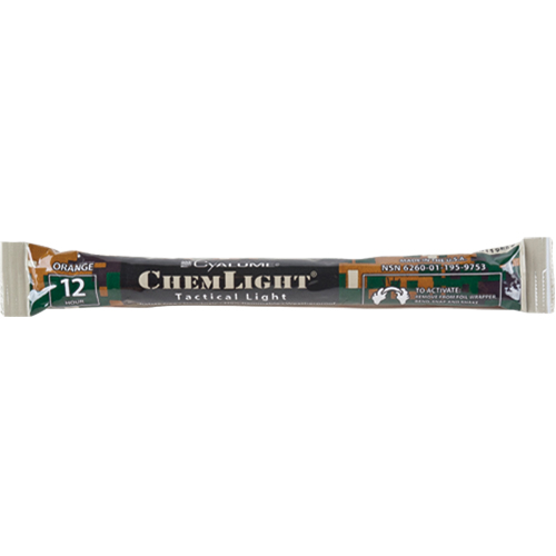 6" Cyalume&reg; Lightsticks, Orange, 12 hrs. Duration Par Equipment