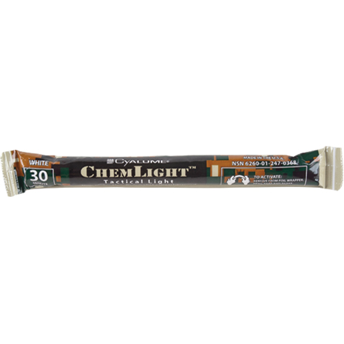 6" Cyalume&reg; Lightsticks, White, 30 mins. Duration Par Equipment