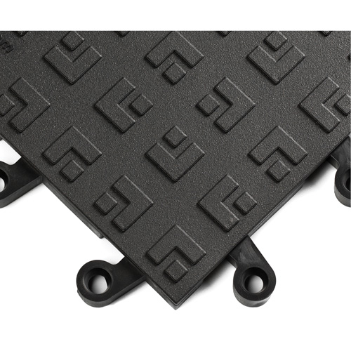 Syst&egrave;mes de carrelage ergonomiques ErgoDeck No 562, PVC, 1-1/2' la c, 1-1/2' lo, 7/8" &eacute;paisseur, Noir Par Equipment