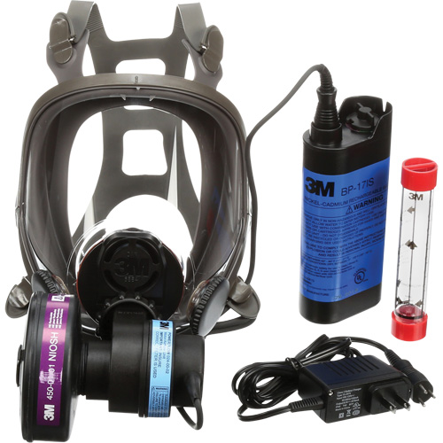 Appareils de protection respiratoire (APR) &agrave; &eacute;puration d'air motoris&eacute; port&eacute;s sur le visage Powerflow, Respirateur &agrave; masque, Pile NiCd Par Equipment