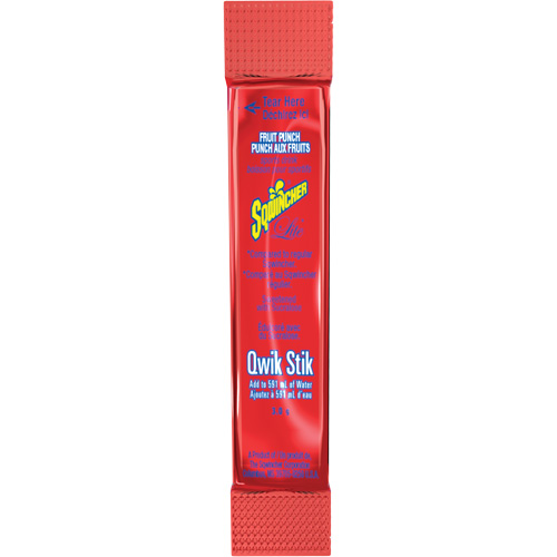Sqwincher&reg; Boisson de r&eacute;hydratation ZERO Qwik Stik, Poudre, Punch aux fruits Par Equipment