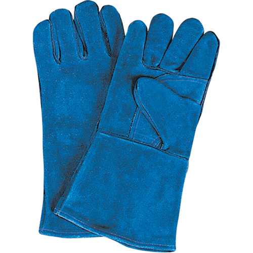 Double Palm & Thumb Welding Gloves, Split Cowhide, Size Large Par Equipment