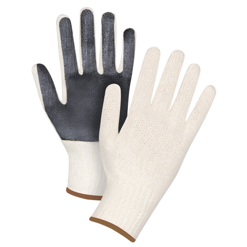 Gants en tricot &agrave; paume enduite, Poly/coton, Un c&ocirc;t&eacute;, Calibre 7, Grand Par Equipment