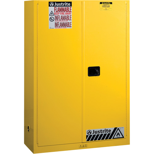 Sure-Grip&reg; Ex Flammable Storage Cabinets, 45 gal., 2 Door, 43" W x 65" H x 18" D Par Equipment